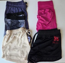 Lot of 5 Womens Athletic Lounge Shorts Mixed Brands Sizes Casual Activewear