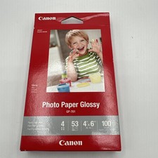 Canon Inkjet Glossy Photo Paper, Size 8.5" x 11", 100 Sheets