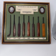 The History Of The Cricket Bat One Seventh Replica Display Set Framed Picture