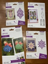 Lot of 4 Gemini Dies 12 total Crafters Companion Christmas Cards/3D Ornament New