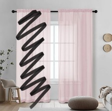 ONE Only 42X72 Inch Pink Sheer Curtain Panel does not include two   