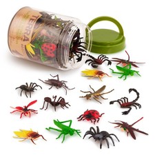 60pcs Insects Bugs Toy Tube Mini Plastic Creepy Crawly Animal Figurines...