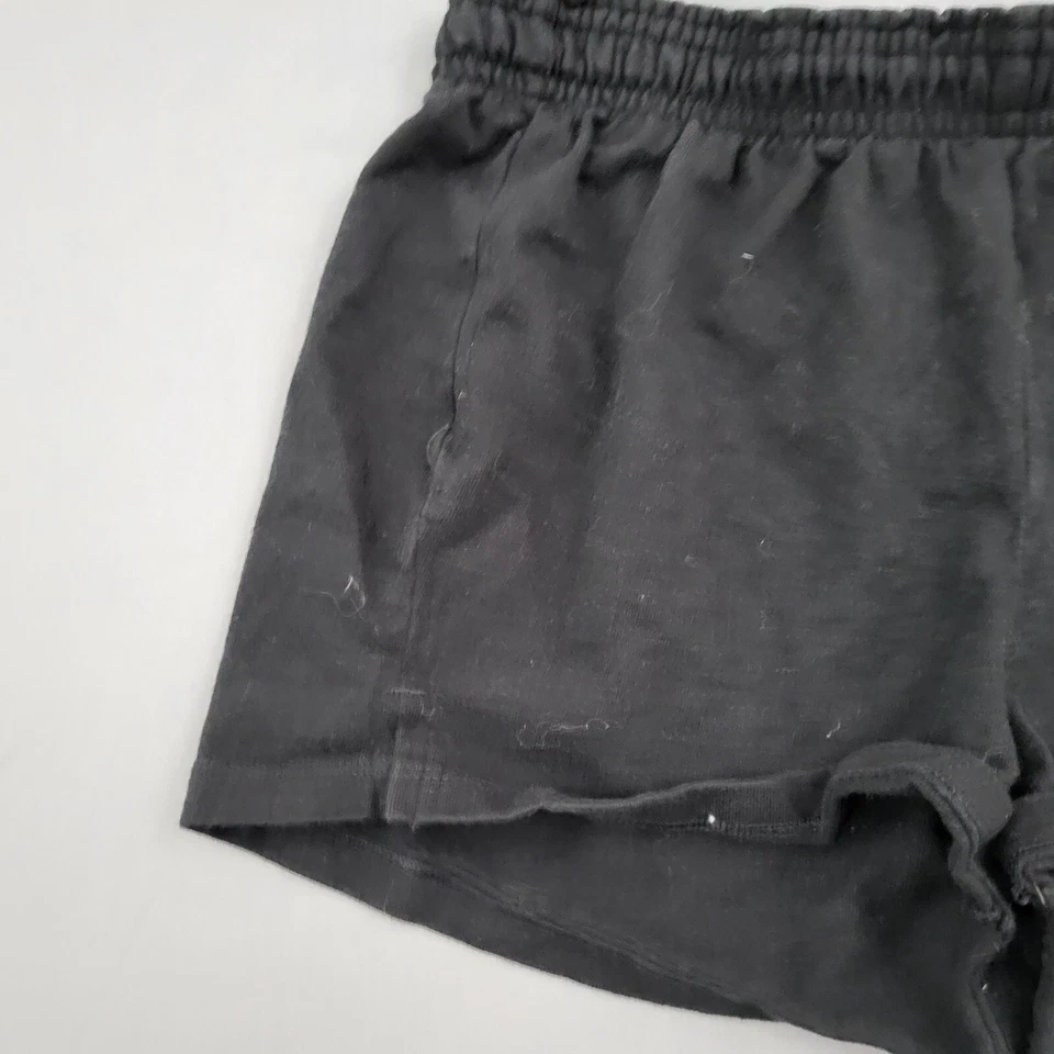 Pantalones Cortos Champion Para Mujer Pequeños S Tiro Medio Sudaderas 2" Entrepierna Pull On Negro Sólido Foto 2 de 4