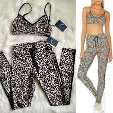 NEW The Upside Leopard 2 Pcs Workout Set Sports Bra & Leggings Sz S Equinox