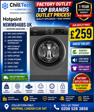 Image of Hotpoint NSWM946BS UK Freestanding Washing Machine 9KG Factory Outlet Stock