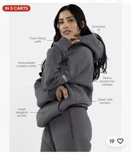 Comfrt Travel Essentials Hoodie Steel Gray Grey Unisex 3XL