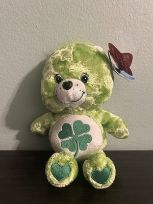 Care Bears Plush Green Good Luck Bear Special Edition Series 2 Charmers #4 2004