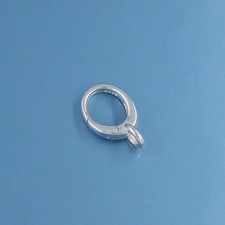 Sterling Silver Triggerless Oval Lobster Clip On Clasp Connector 14.8mm 44107
