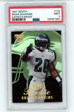 1996-1997 Zenith Artist's Proof #122 Brian Dawkins ROOKIE PSA 9 SSP Holofoil