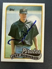 1989 Topps Jeff Robinson Autographed Signed #681 Pittsburgh Pirates