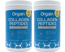  Lot of 2 Orgain Collagen Peptides  Probiotics 25.6 oz / 1.6 lb Exp. 5/2027