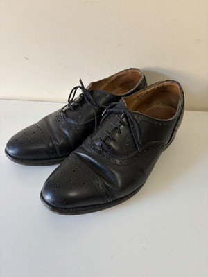Tricker s schwarze Leder Brogue Oxford Schuhe UK8