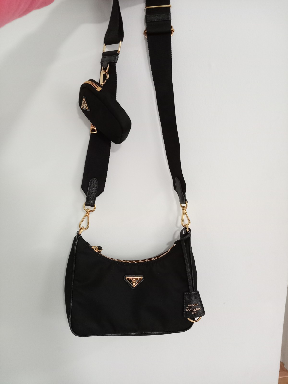 PRADA Re-Edition 2005 Black Nylon Crossbody Bag