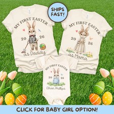 Baby's First Easter Matching Bunny Family Comfort Tee