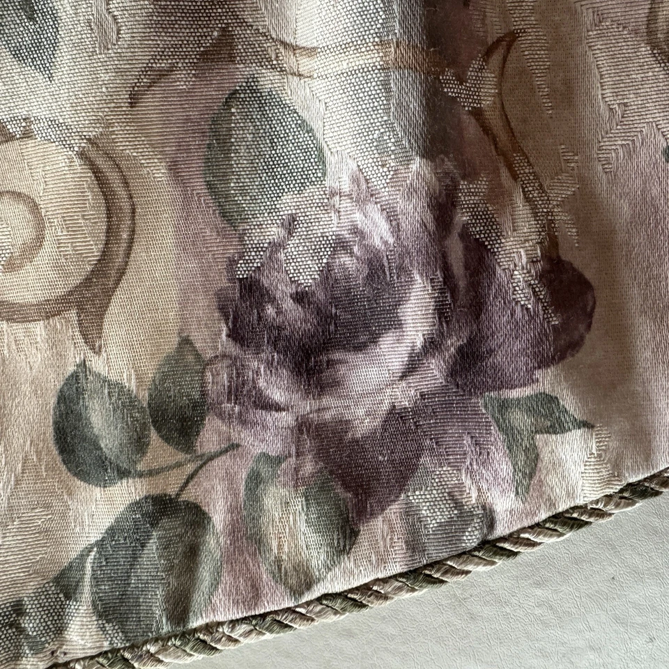 Croscill Chambord Amethyst Rose 3 peças conjunto de valência forrado (2 conjuntos disponíveis) - Imagem 4 de 4