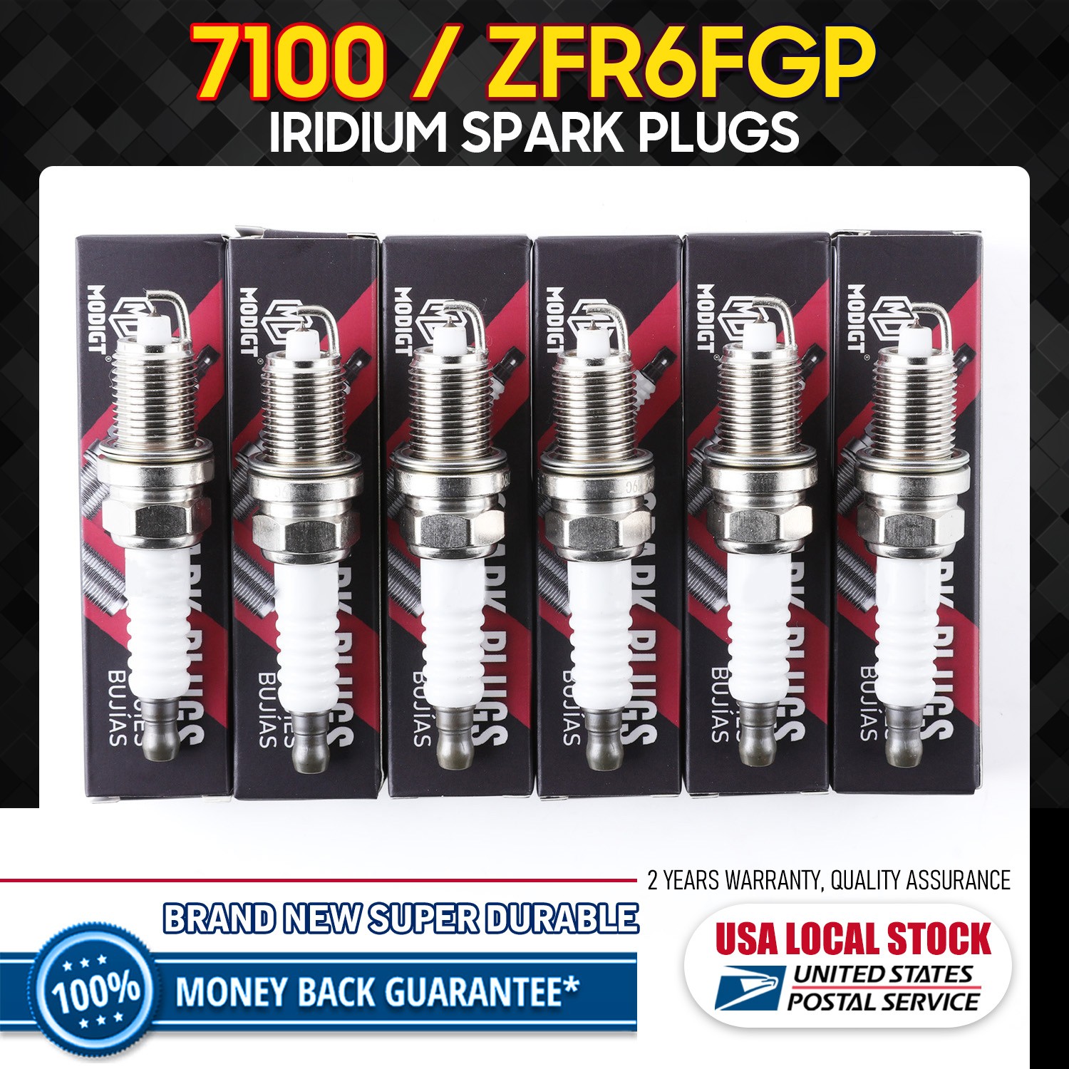 6 For NGK 7100 Laser Iridium Spark Plugs #ZFR6FGP For Dodge Ram 1500 3.7L V6