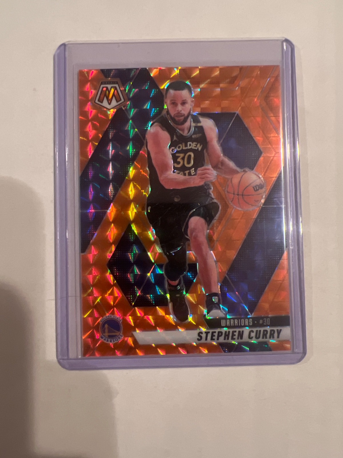Stephen Curry 2024-25 Panini Mosaic Orange Mosaic Prizm /249 #163