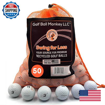 #ad #ad Golf Ball Monkey Cheap Recycled For Bridgestone Golf Balls White Mix 50 Pack $72.16