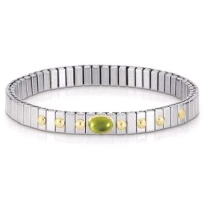 Pulsera NOMINATION Acero Y Oro 18k 750 Mls. Con Citrino Y 6 Bolas De Oro