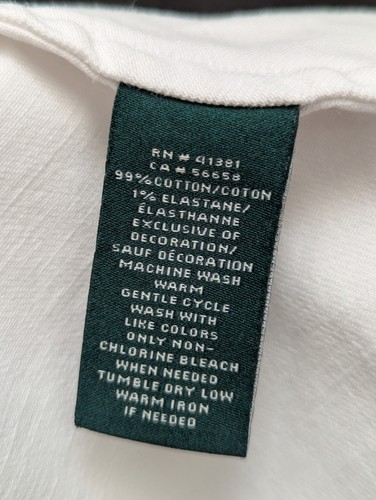 Ralph Lauren Green Label White Cotton Fit & Flare Dress Side Pockets Size 10 - Picture 10 of 13