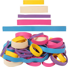 65Pcs Rubber Bands Assorted Sizes Colors 6 Sizes 82 84 Size94 Size64 Size107 Mi