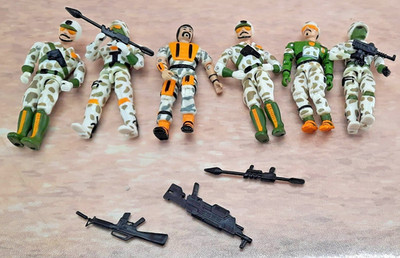 Lanard The Corps Action Figures Desert Troops Lot w/ Guns Weapons