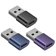 USB C To USB A Converter OTG Compatible For Laptops Charging Metal Construction