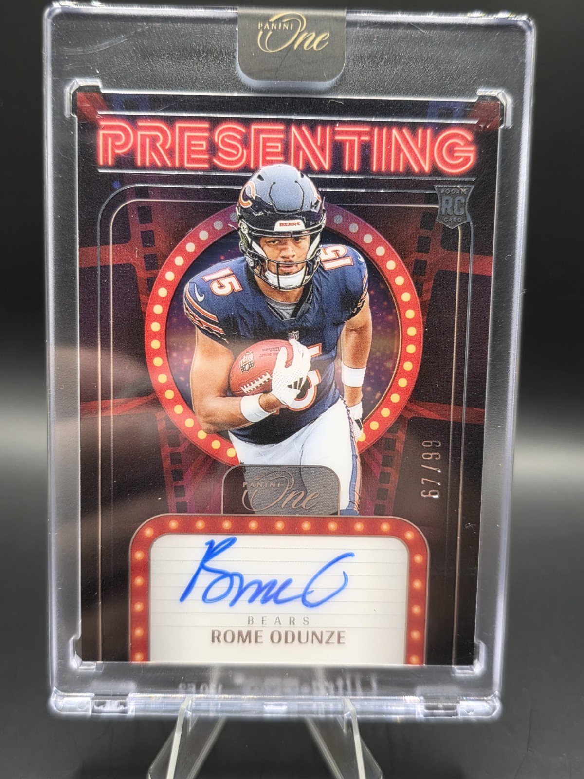 ROME ODUNZE 2024 PANINI ONE ROOKIE PRESENTING SIGNATURE RC AUTO /99 Q2277