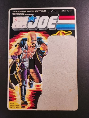 Vintage DR MINDBENDER 1986 Hasbro GI Joe COBRA Full Card Back Command File