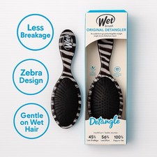 Wet Brush Original Detangler Hair Brush Zebra Print IntelliFlex Bristles NEW