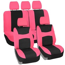 Fh Group Universal Fit Cloth Car Seat Cover For Suv Van Split Bench - Full Set