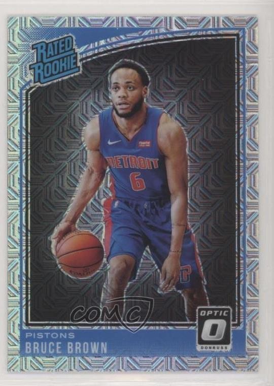 2018-19 Panini Donruss Optic Rated Choice Prizm Bruce Brown #161 Rookie RC 5ov