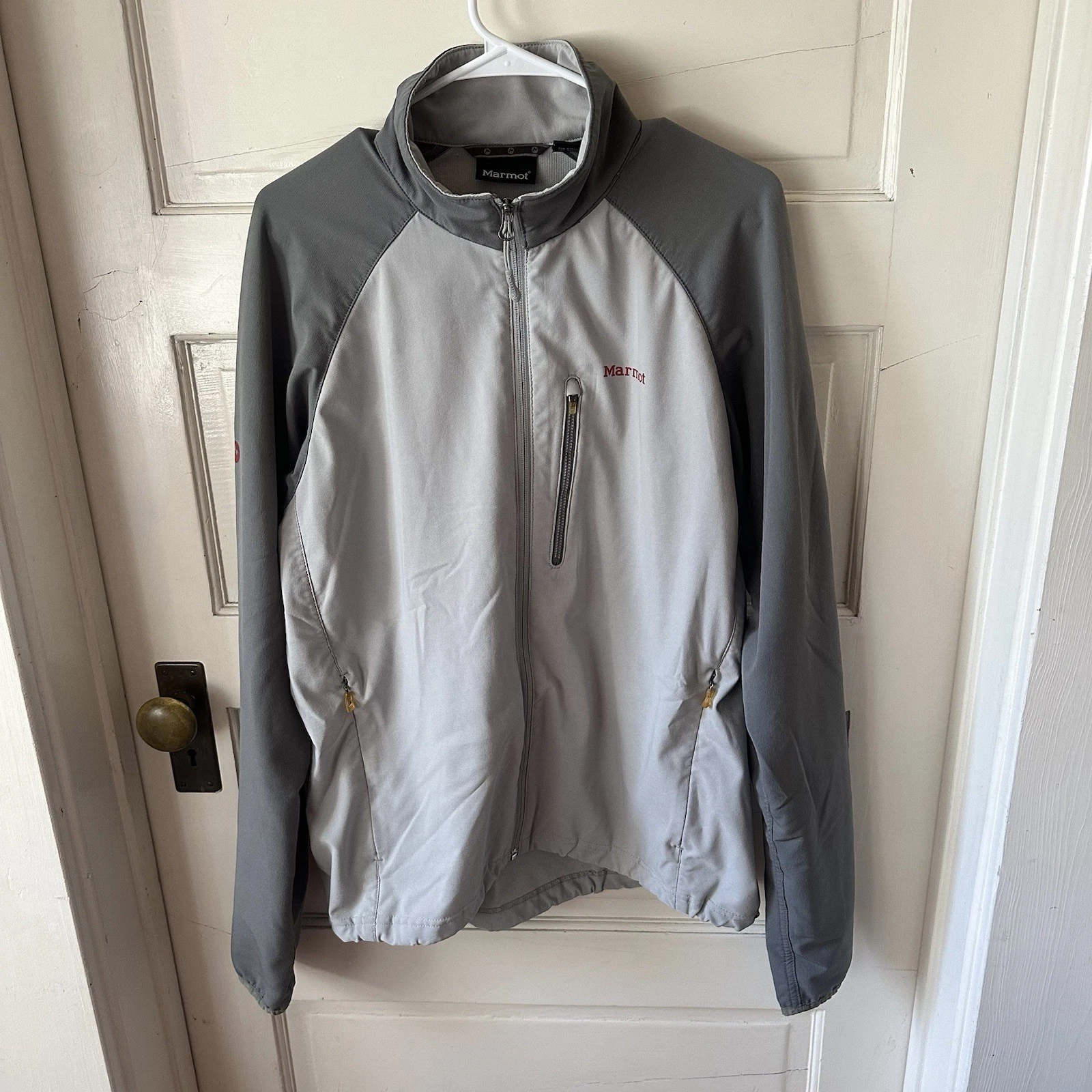 Marmot Mens Tempo Lightweight Softshell Jacket Light & Dark Grey Windbreaker
