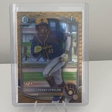 KENNY FENELON 2025 BOWMAN CHROME 1ST GOLD REPTILIAN REFRACTOR /50 