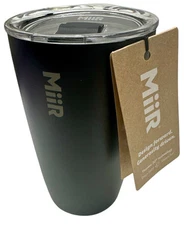 MiiR 12oz Tumbler Mug W/  Lid Black Double Wall Vacuum Insulated Stainless Steel