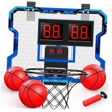 Basketball Hoop Indoor, Mini Basketball Hoop Over The Door with Scoreboard,