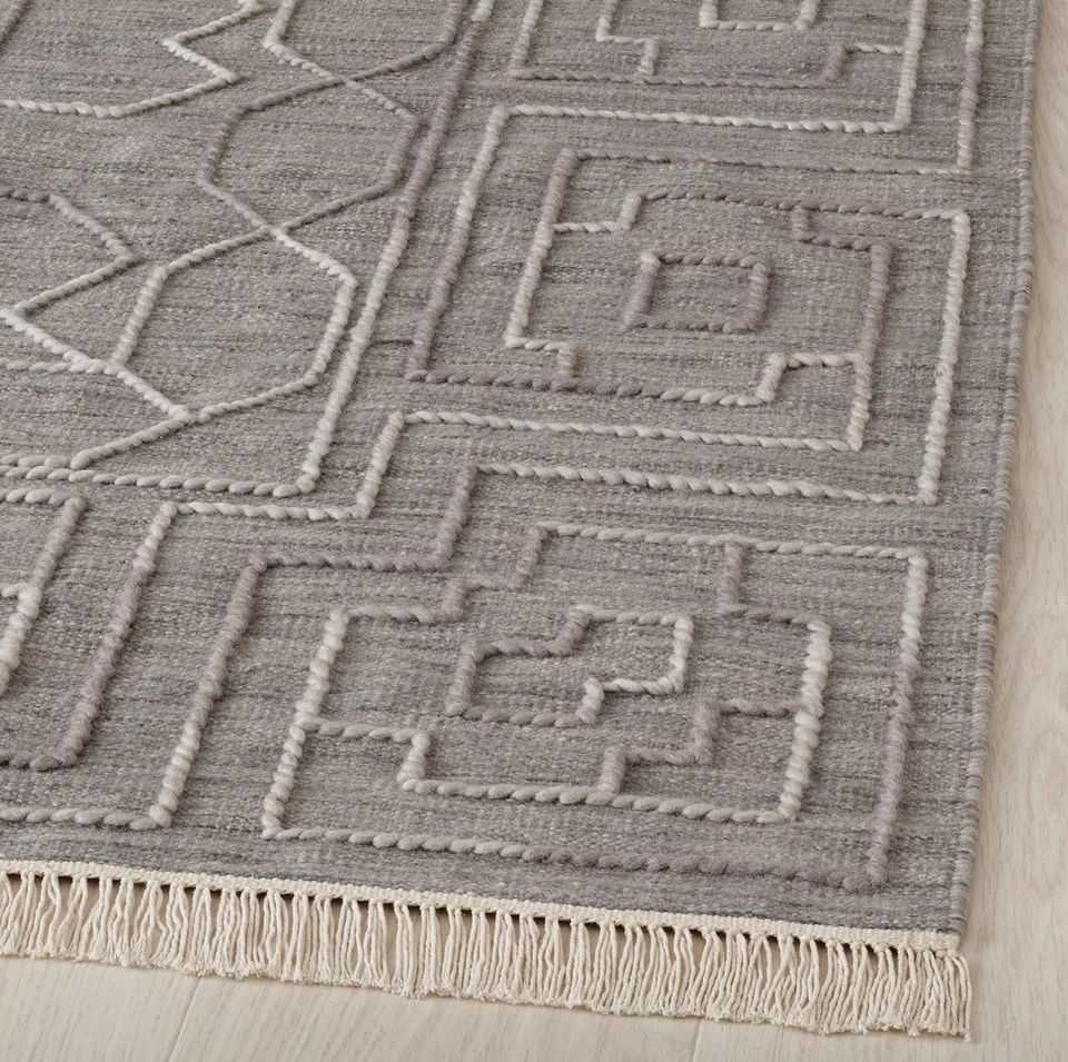 Alfombra IKEA TARGRAS, Tejida Plana, Gris Oscuro Hecha a Mano 5 '7 "x7 ' 10" 170x240 cm NUEVA Foto 3 de 4