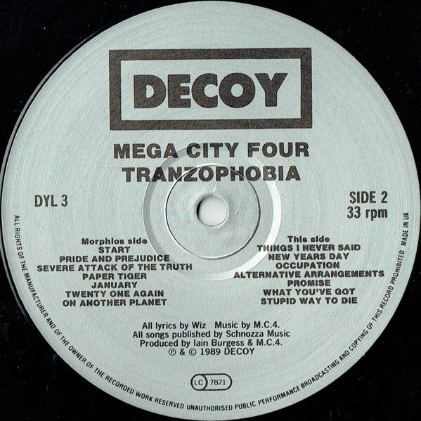 レコード MEGA CITY FOUR Tranzophobia カラーヴァイナル