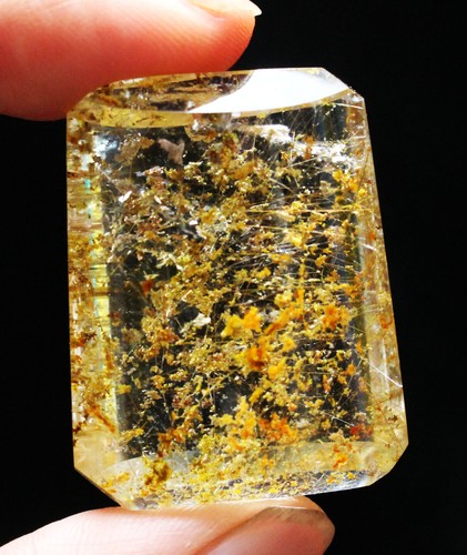 22g seltene NATÜRLICHE klare GELBE goldene Sonne RUTILATE Kristall Mineral Probe 1 - Bild 4 von 7