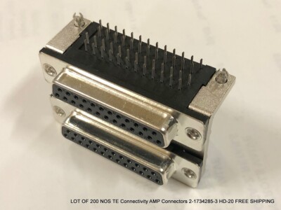 LOT OF 200 NOS TE Connectivity AMP Connectors 2-1734285-3 HD-20 FREE SHIPPING