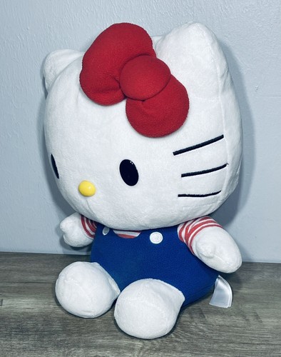 Sanrio Hello Kitty Plush Stuffed Animal Toy BOW Included Red White Blue Cat RARE - Imagen 7 de 12