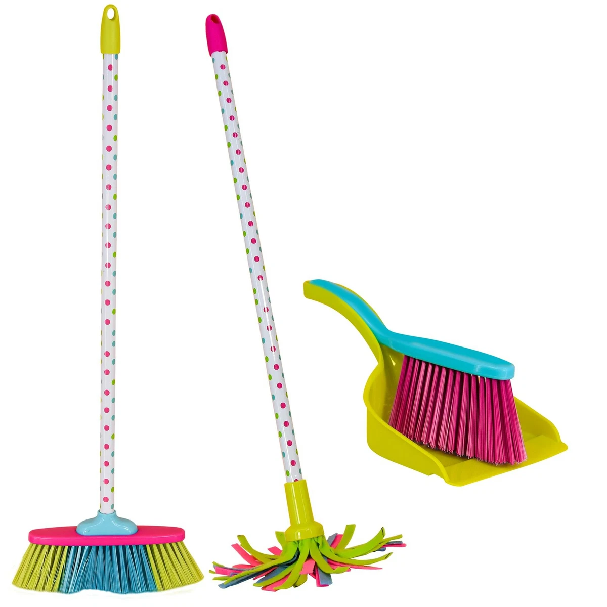 Wooden Children Cleaning Tools Set Mini Broom Mop Dustpan for Kids