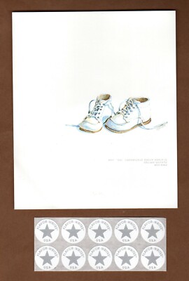 15 Baby Shoes Note Papers Cards/Tags/Inserts 6'' x 5'' Flavor-Writes Crafts Unisex