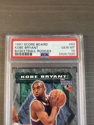 1997 Score Board Basketball Rookies #83 - Kobe Bryant (2nd Yr) PSA 