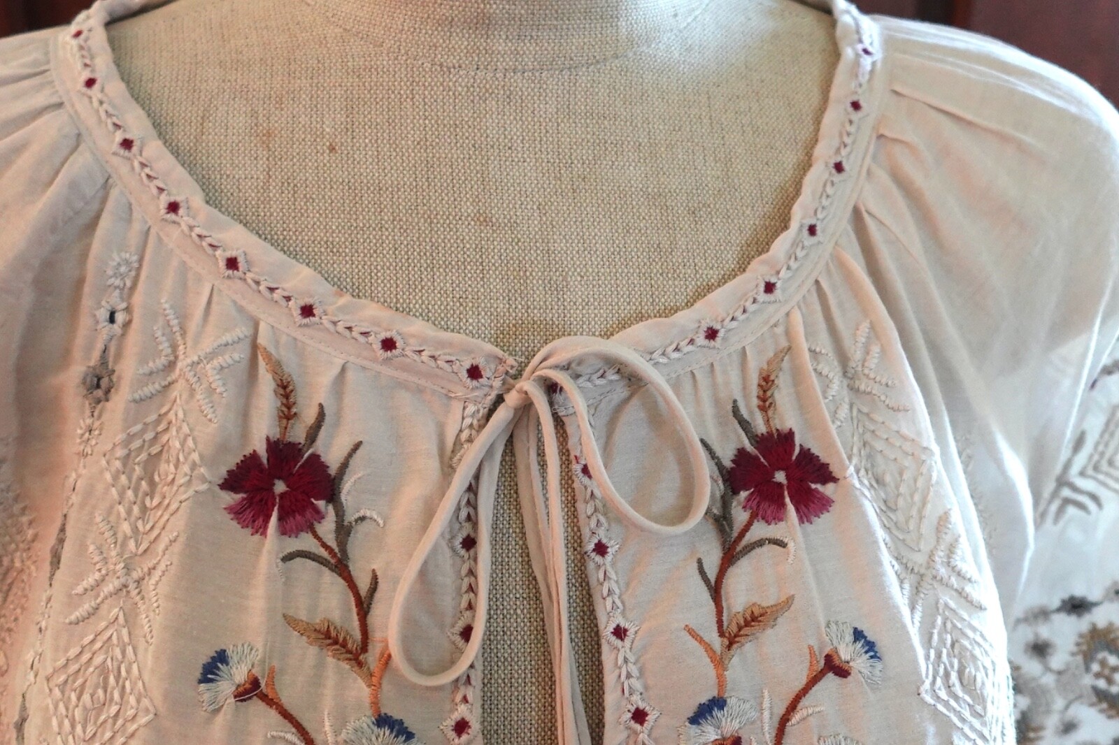 Johnny Was Workshop Cotton & Silk Small Peasant E… - image 9