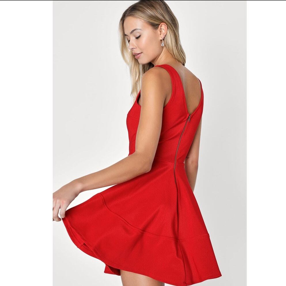 lulus home before daylight red dress Pretty Peach Dress - Skater Dress - Pink Dress - $42.00