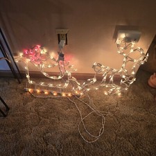 Lighted Deer And Sleigh
