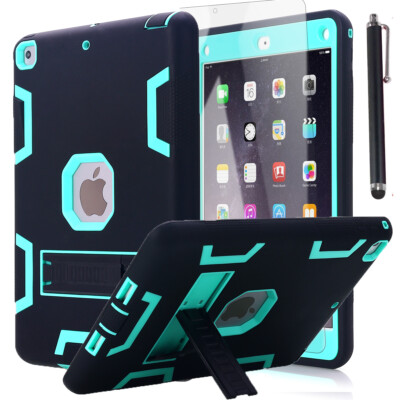 For iPad Air 2nd (9.7'') Case Heavy Duty Shockproof Rugged Cover+Screen Protector