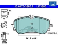Bremsbelagsatz, Scheibenbremse Ate Ceramic Ate 13.0470-3880.2