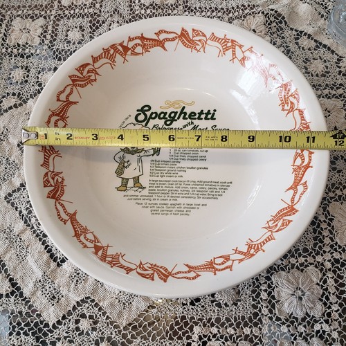 Vintage 1983 Spaghetti Bolognese Recipe SERVING BOWL Italian Classics ROYAL USA - Picture 12 of 14